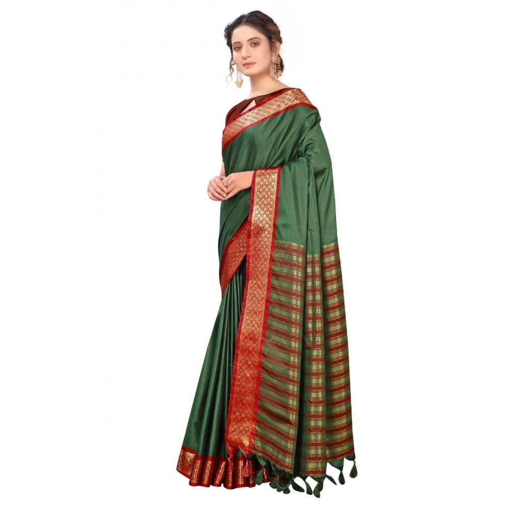 Cotton Silk  Saree With Blouse