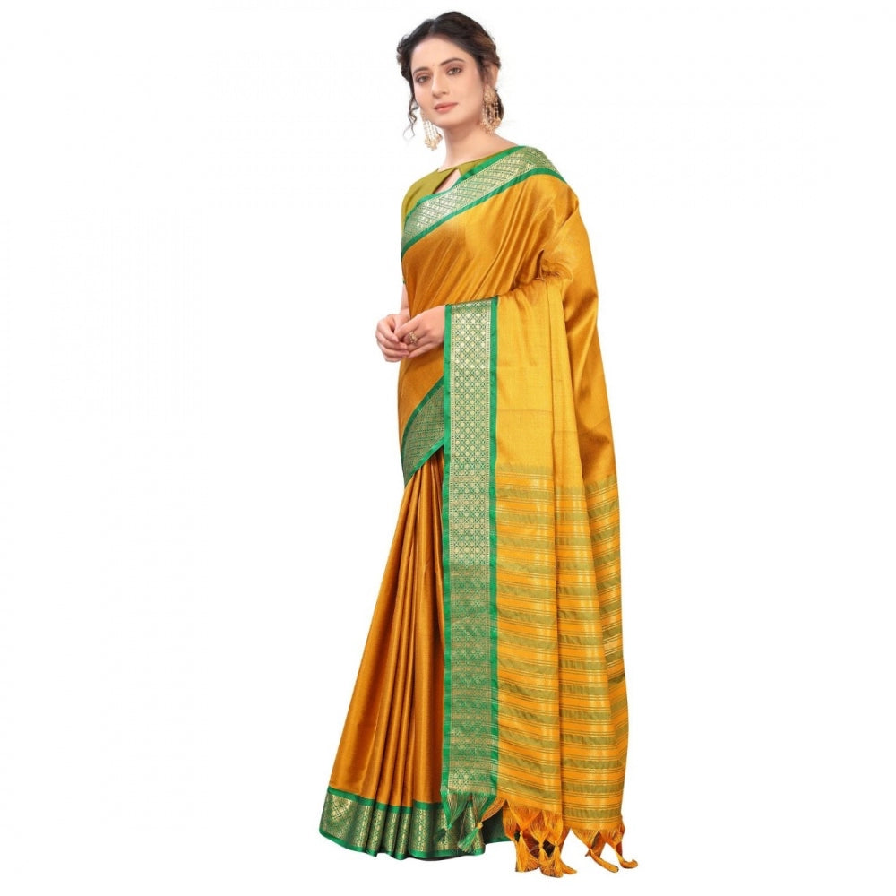 Cotton Silk  Saree With Blouse