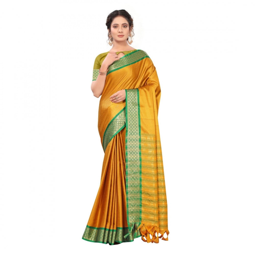 Cotton Silk  Saree With Blouse