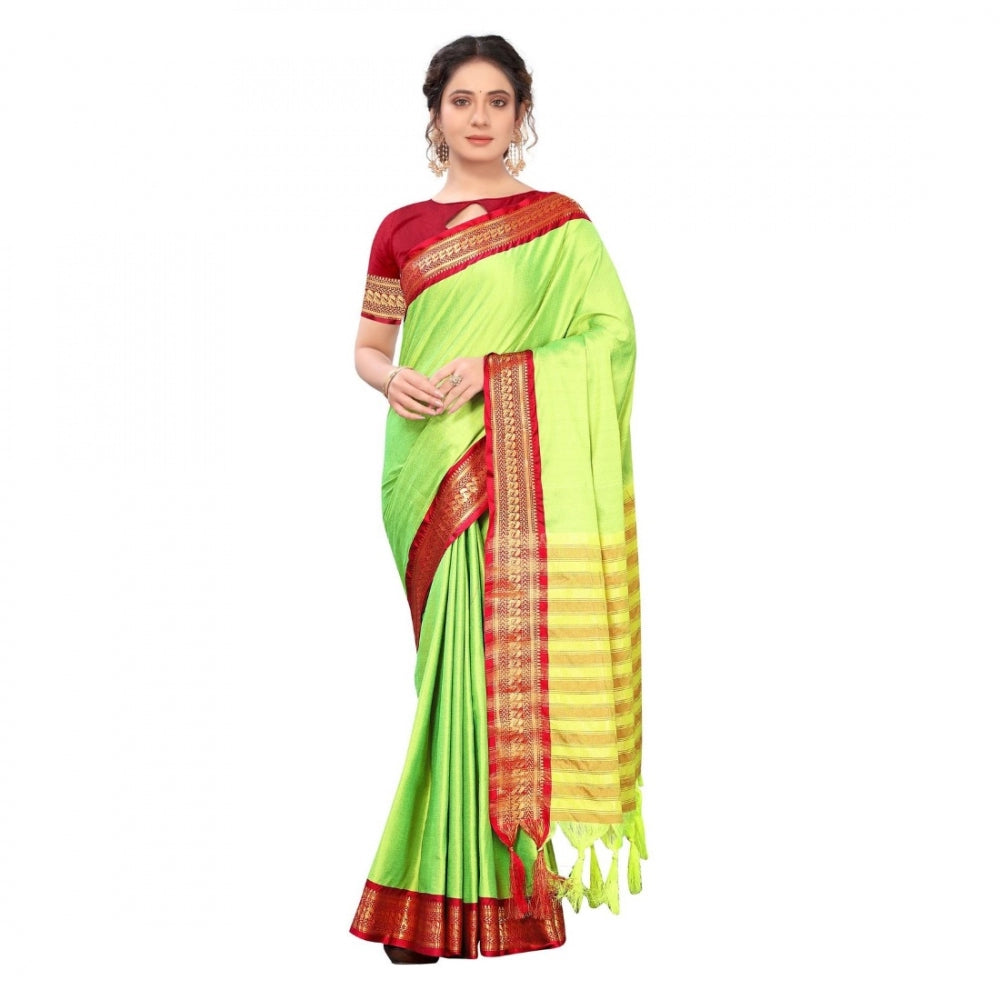 Cotton Silk  Saree With Blouse