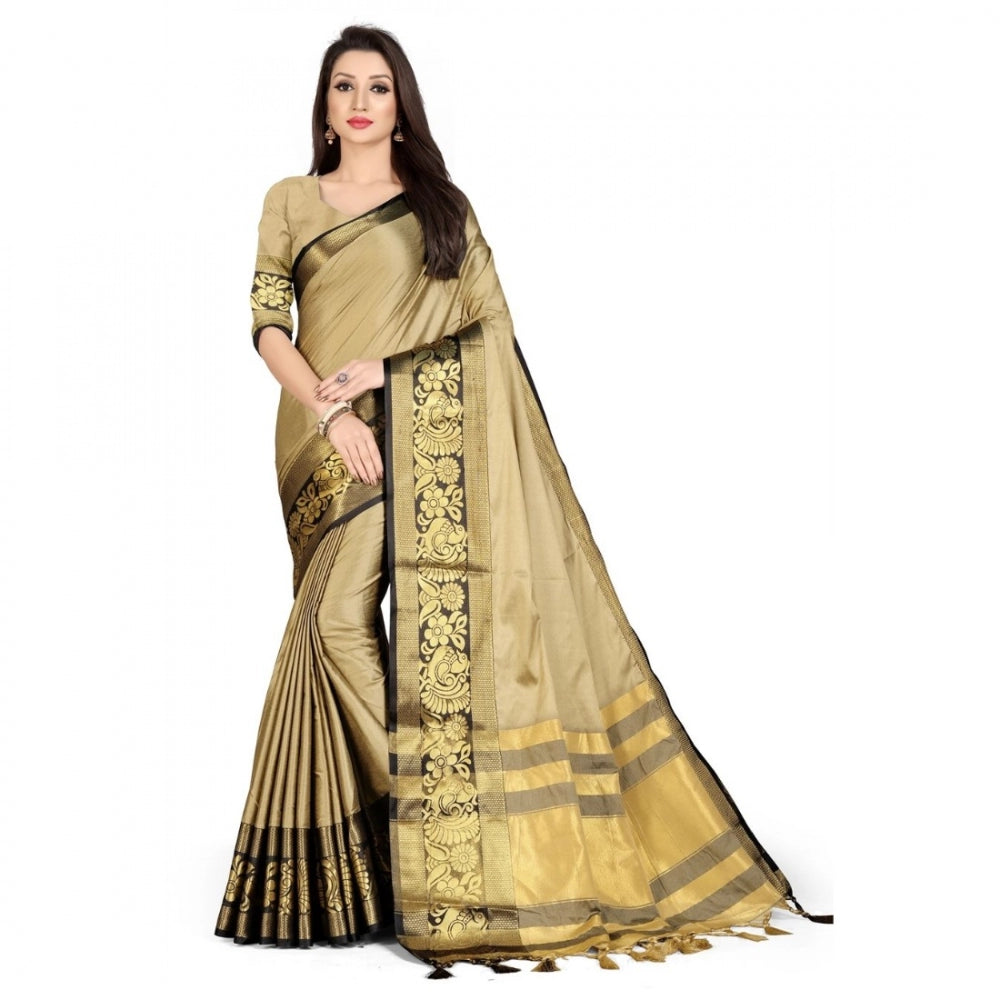 Cotton Silk  Saree With Blouse