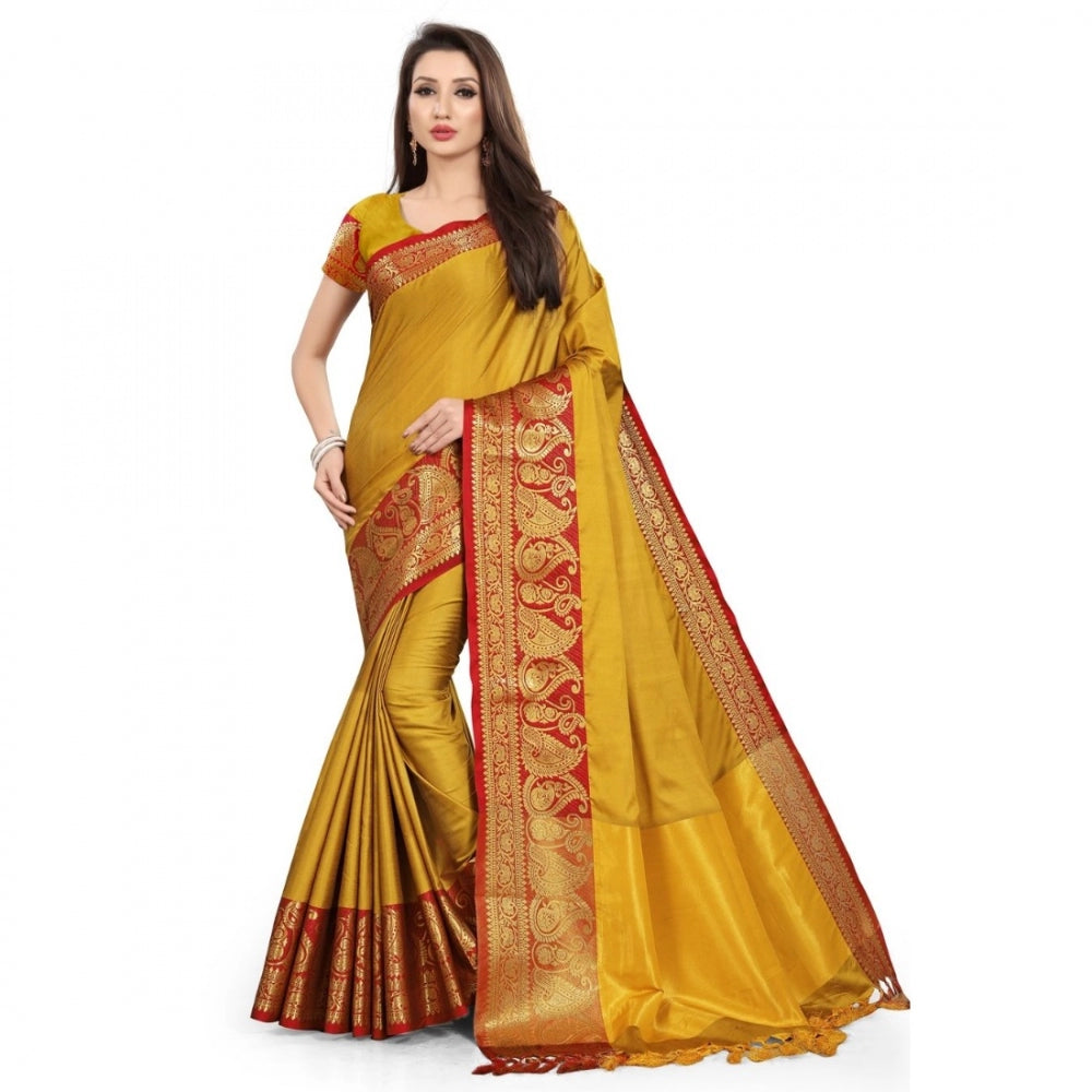 Cotton Silk  Saree With Blouse