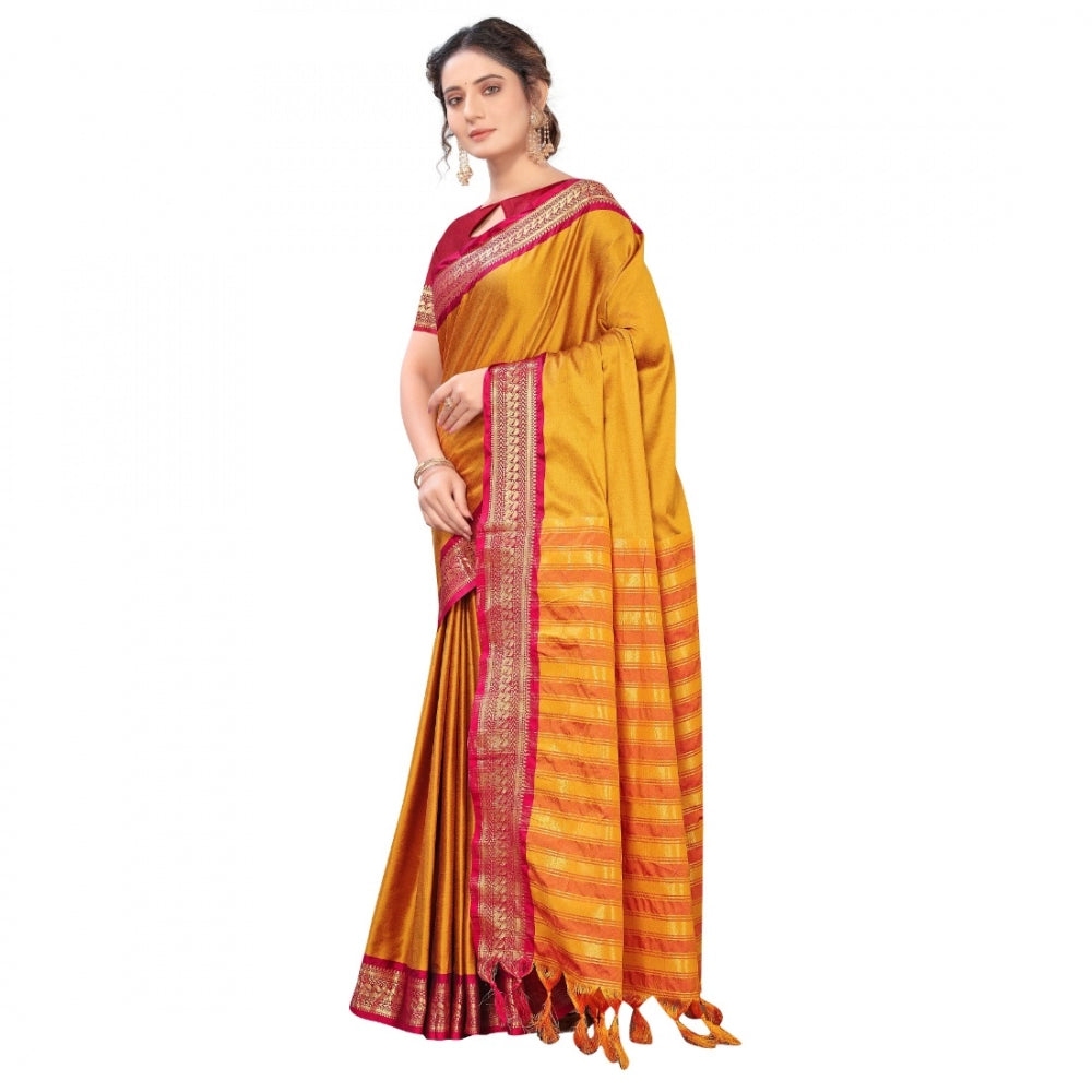 Cotton Silk  Saree With Blouse