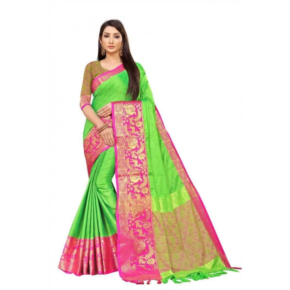 Cotton Silk  Saree With Blouse