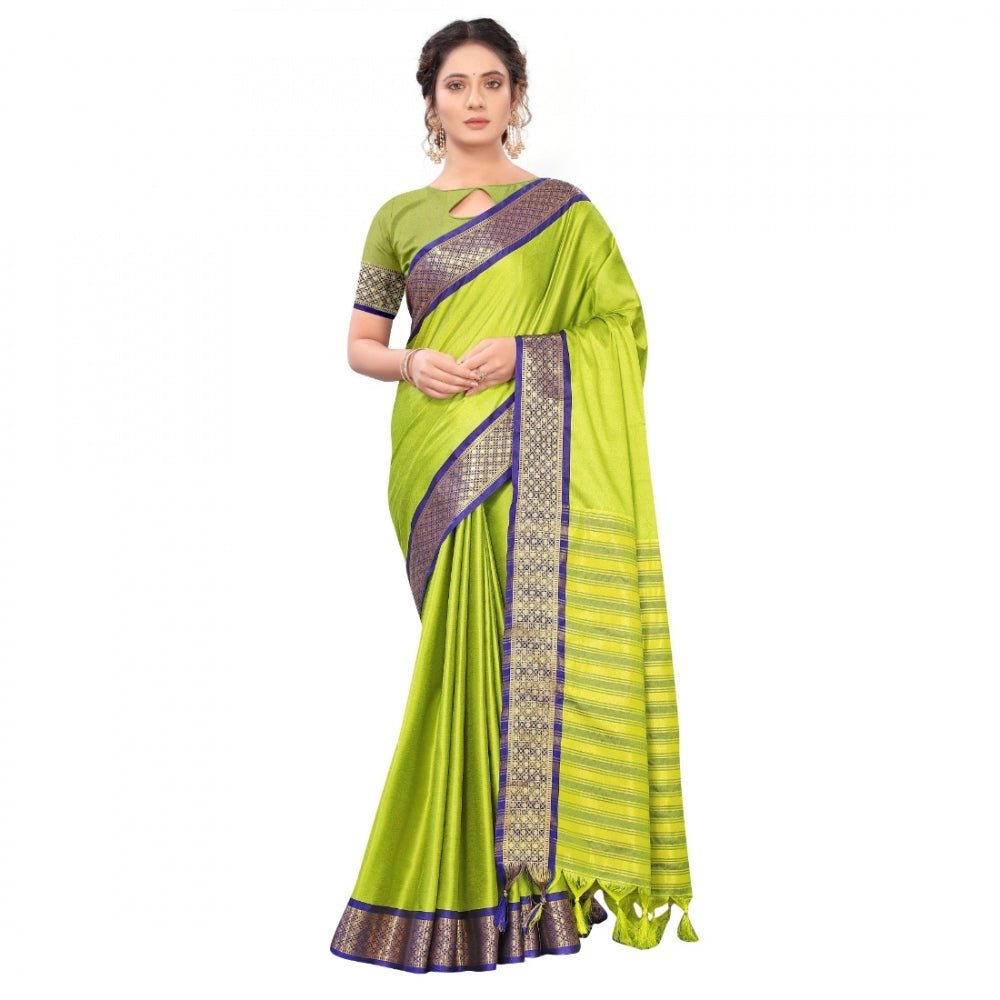 Cotton Silk  Saree With Blouse