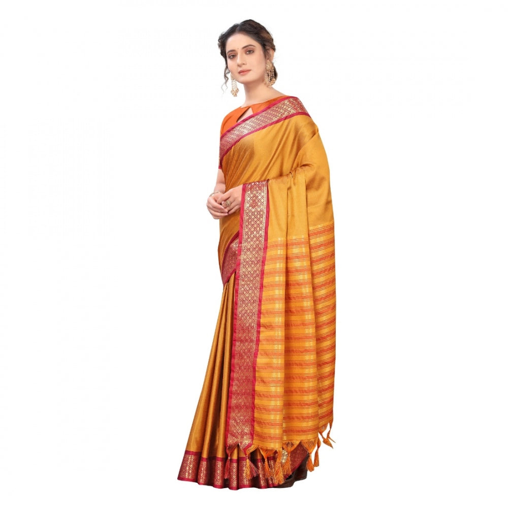 Cotton Silk  Saree With Blouse