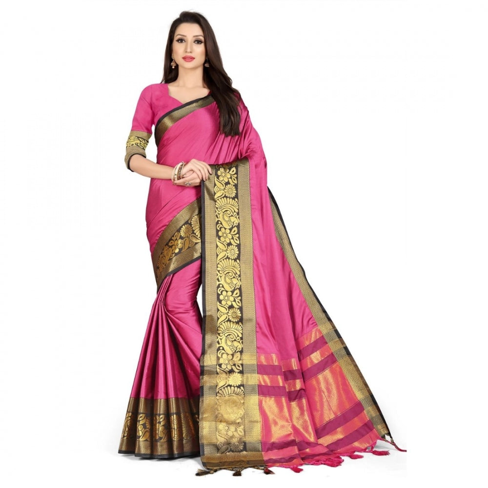 Cotton Silk  Saree With Blouse