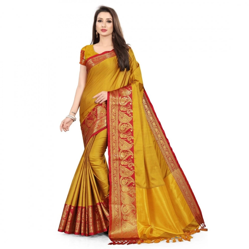 Cotton Silk  Saree With Blouse