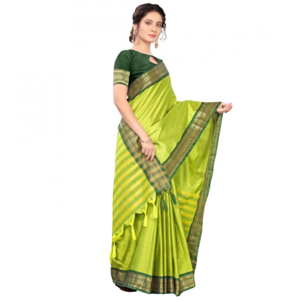 Cotton Silk  Saree With Blouse