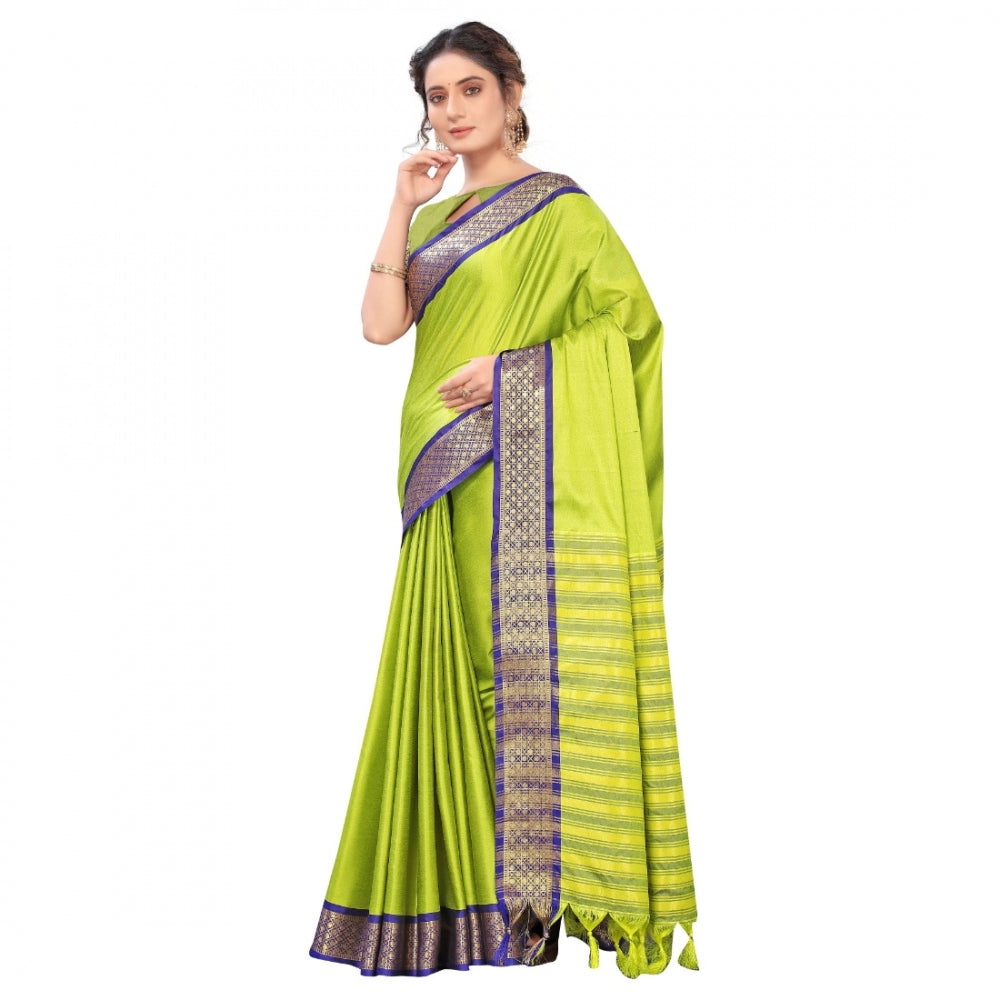 Cotton Silk  Saree With Blouse