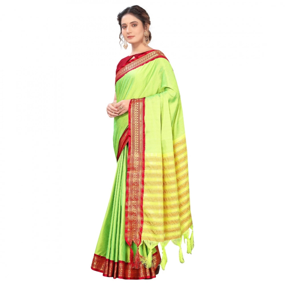 Cotton Silk  Saree With Blouse