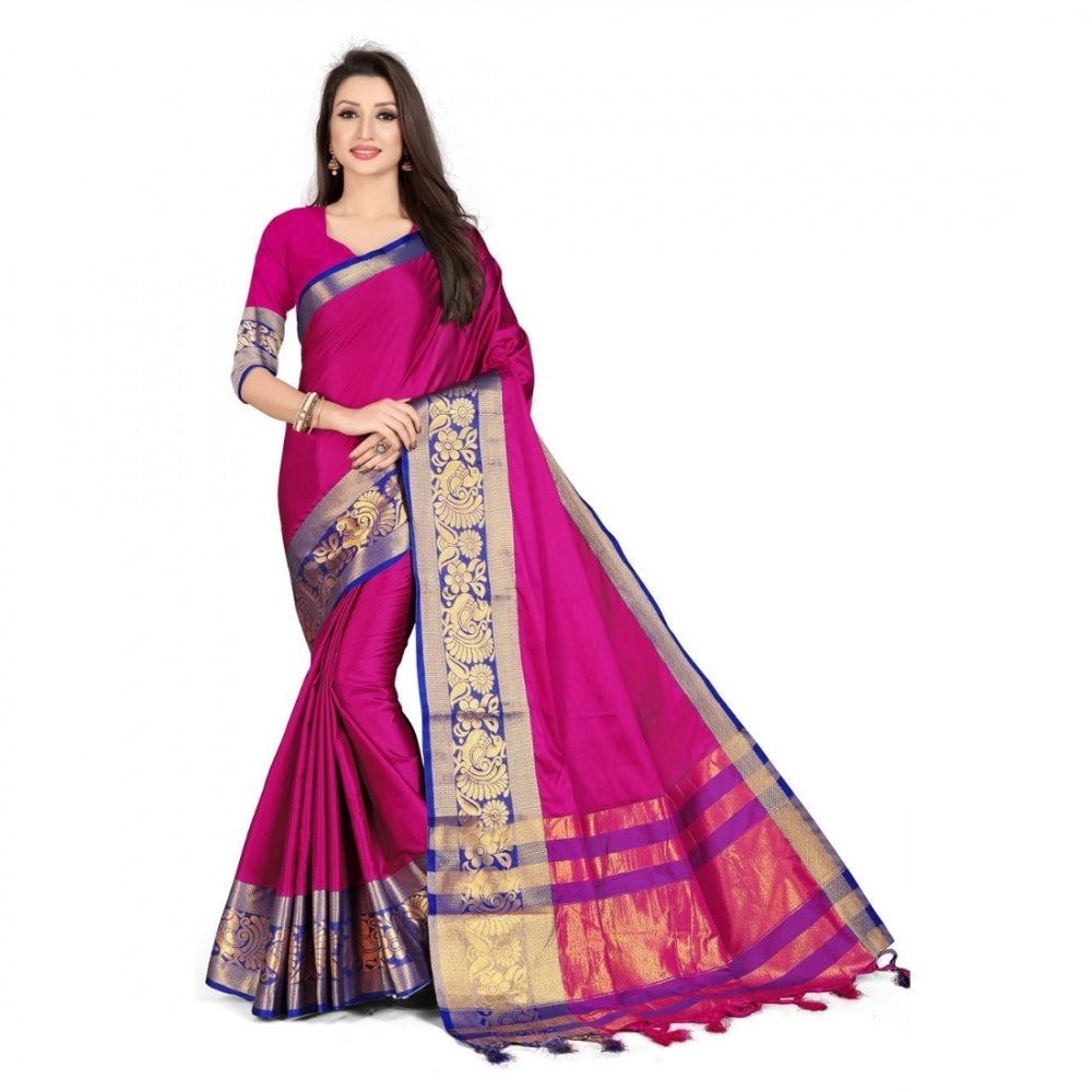 Cotton Silk  Saree With Blouse