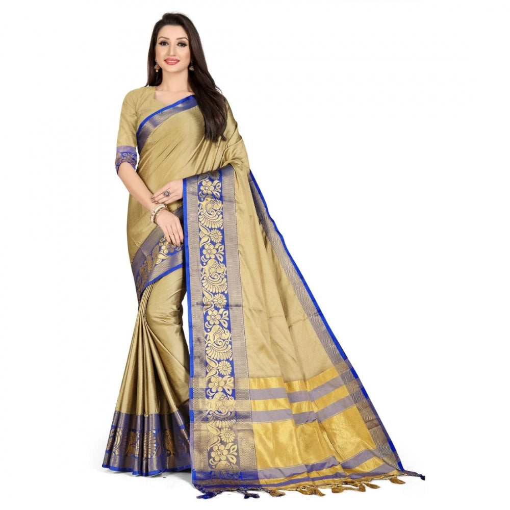 Cotton Silk  Saree With Blouse