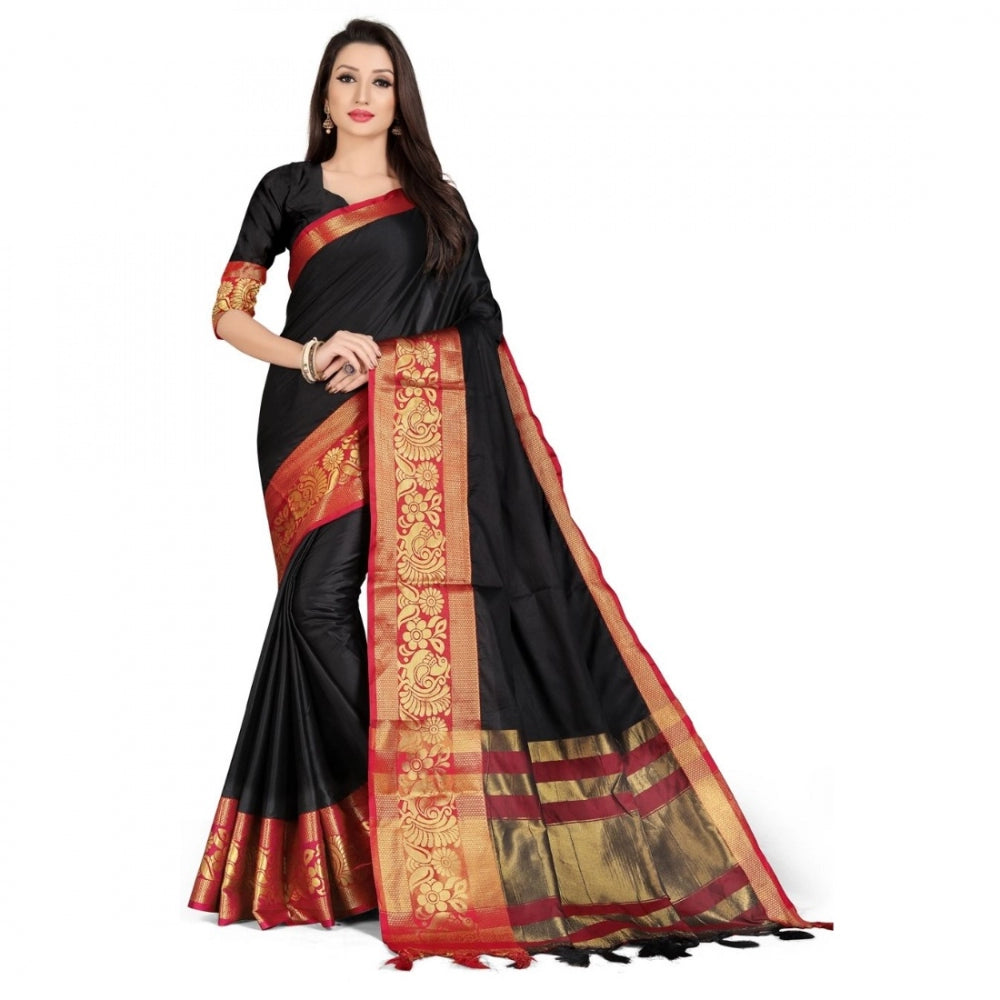 Cotton Silk  Saree With Blouse