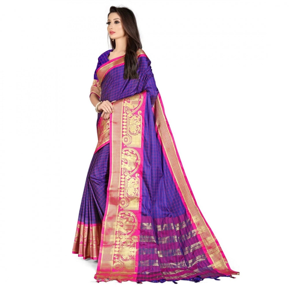 Cotton Silk  Saree With Blouse