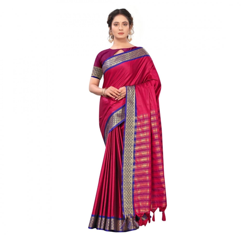 Cotton Silk  Saree With Blouse