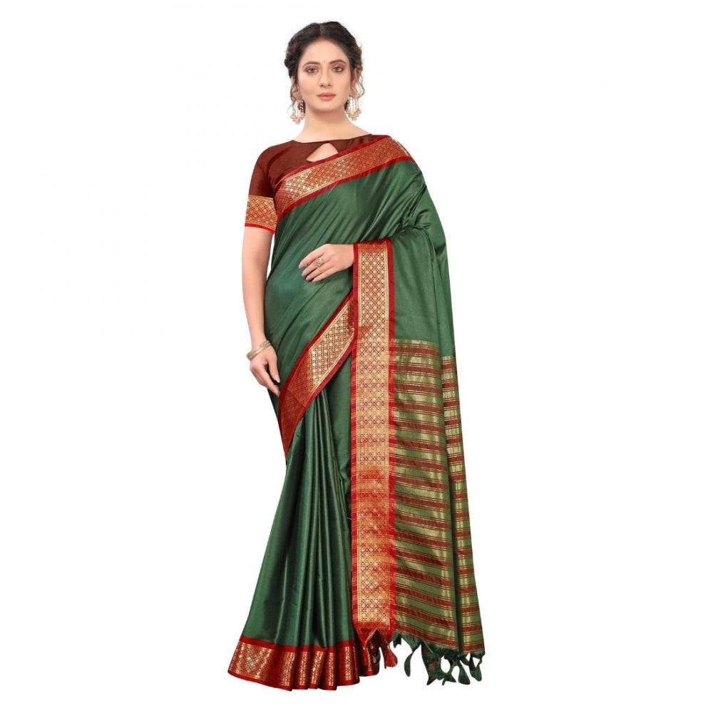 Cotton Silk  Saree With Blouse