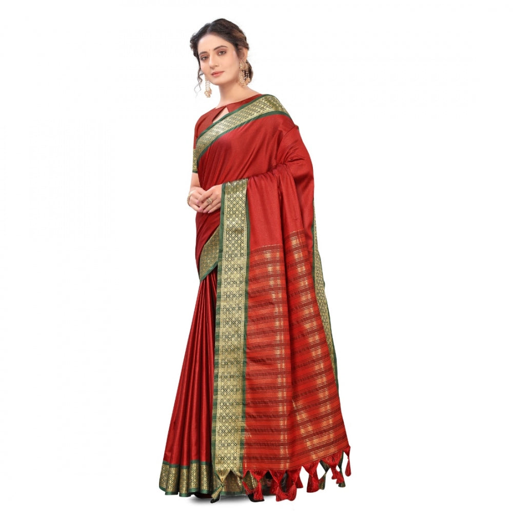 Cotton Silk  Saree With Blouse