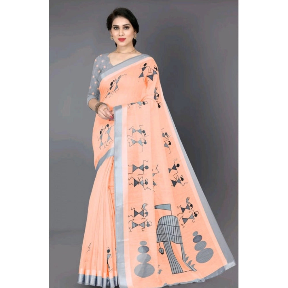 Cotton Silk Saree With Blouse