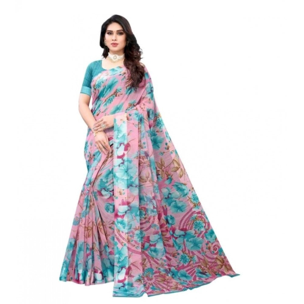 Cotton Silk Saree With Blouse