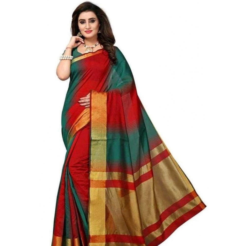 Cotton Silk Saree With Blouse