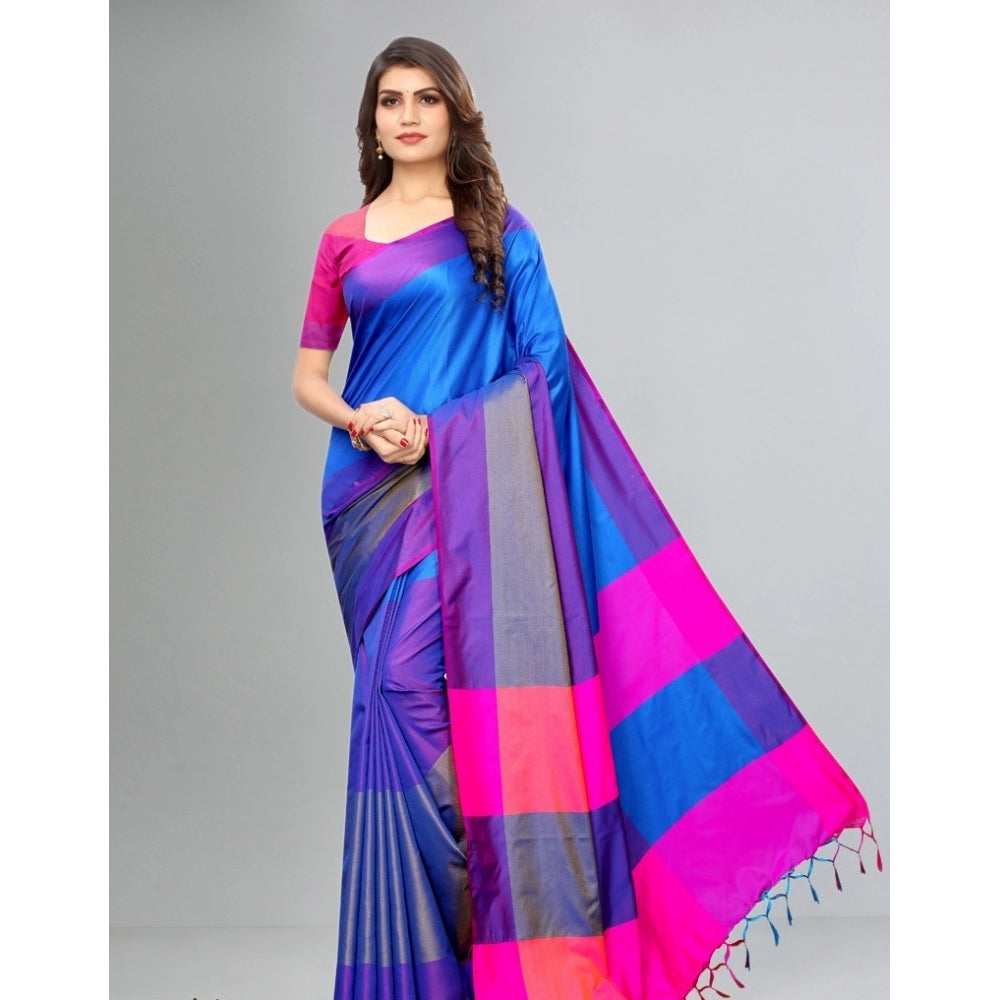 Cotton Silk Saree With Blouse