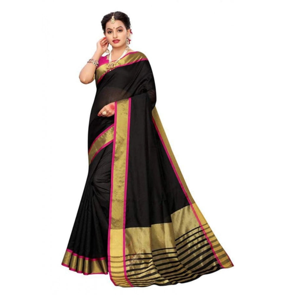 Cotton Silk Saree With Blouse