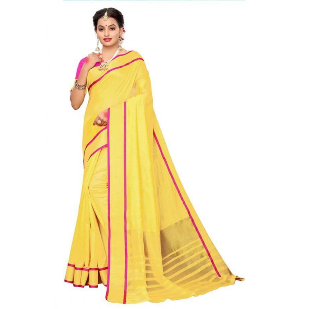 Cotton Silk Saree With Blouse