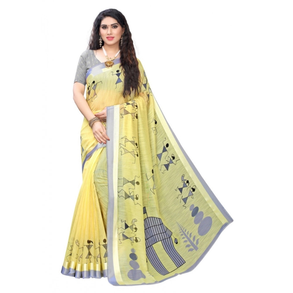 Cotton Silk Saree With Blouse