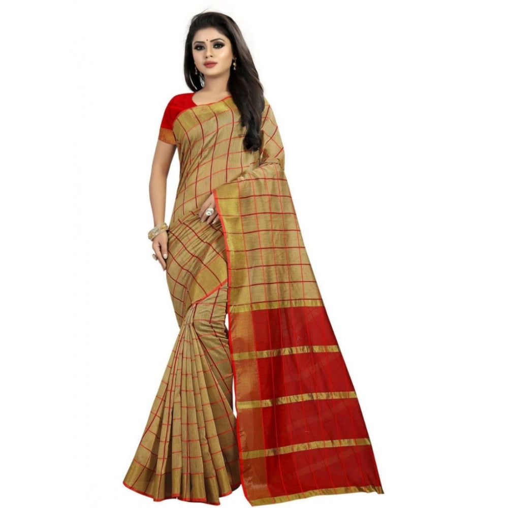 Cotton Silk Saree With Blouse