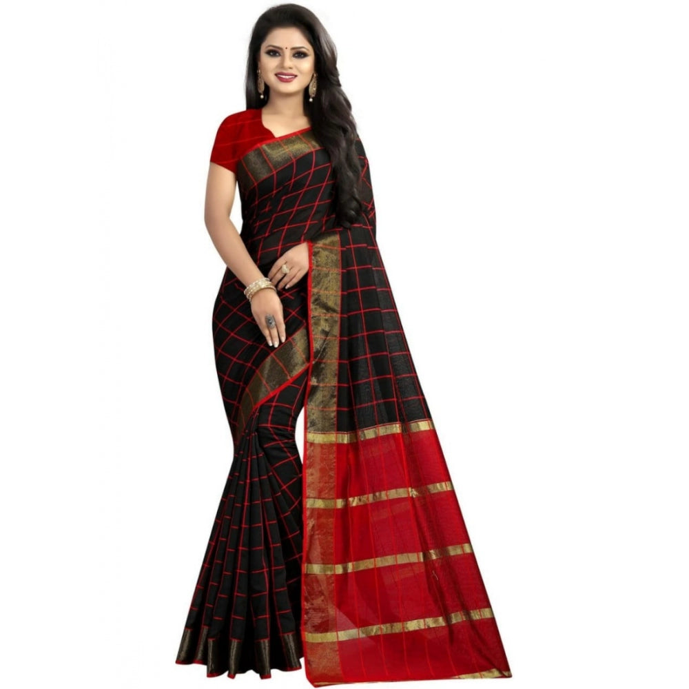 Cotton Silk Saree With Blouse