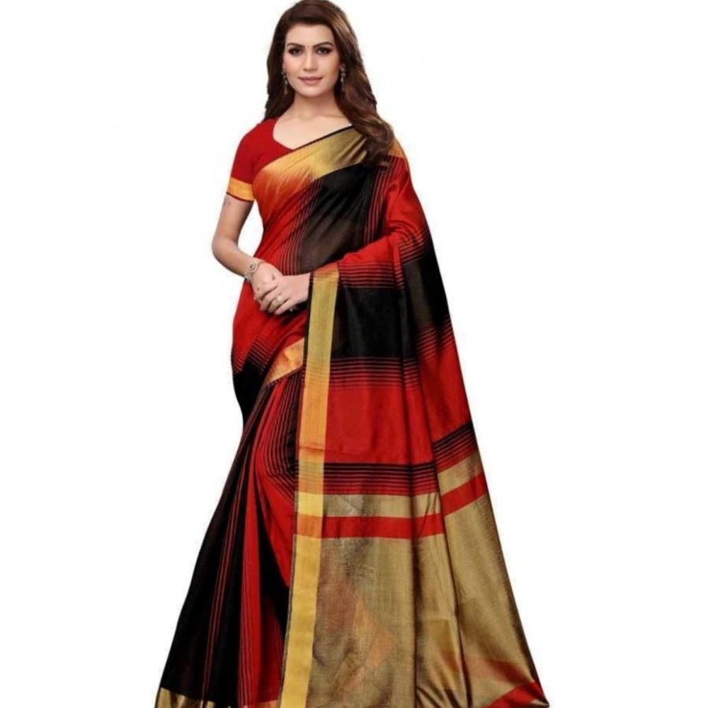 Cotton Silk Saree With Blouse