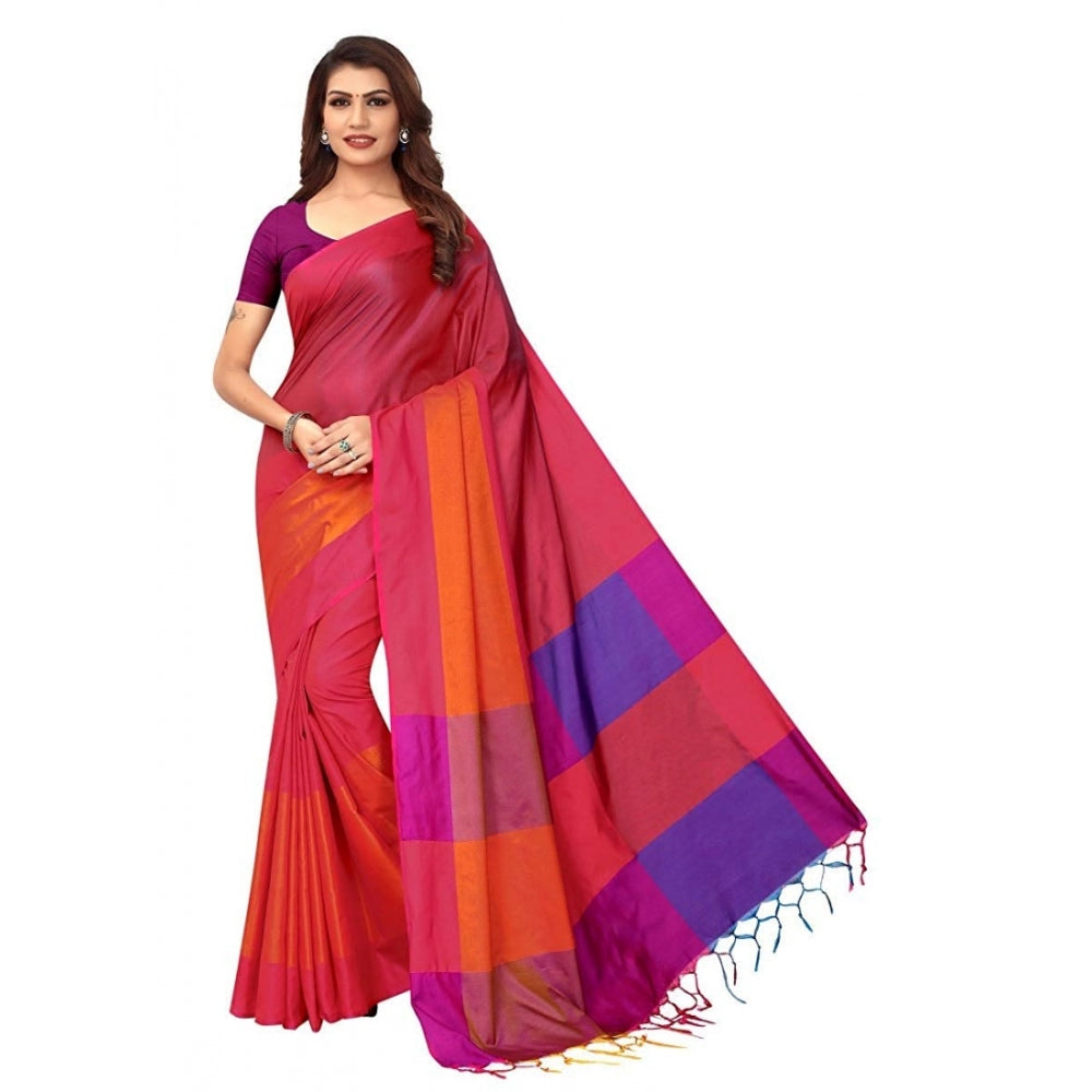 Cotton Silk Saree With Blouse