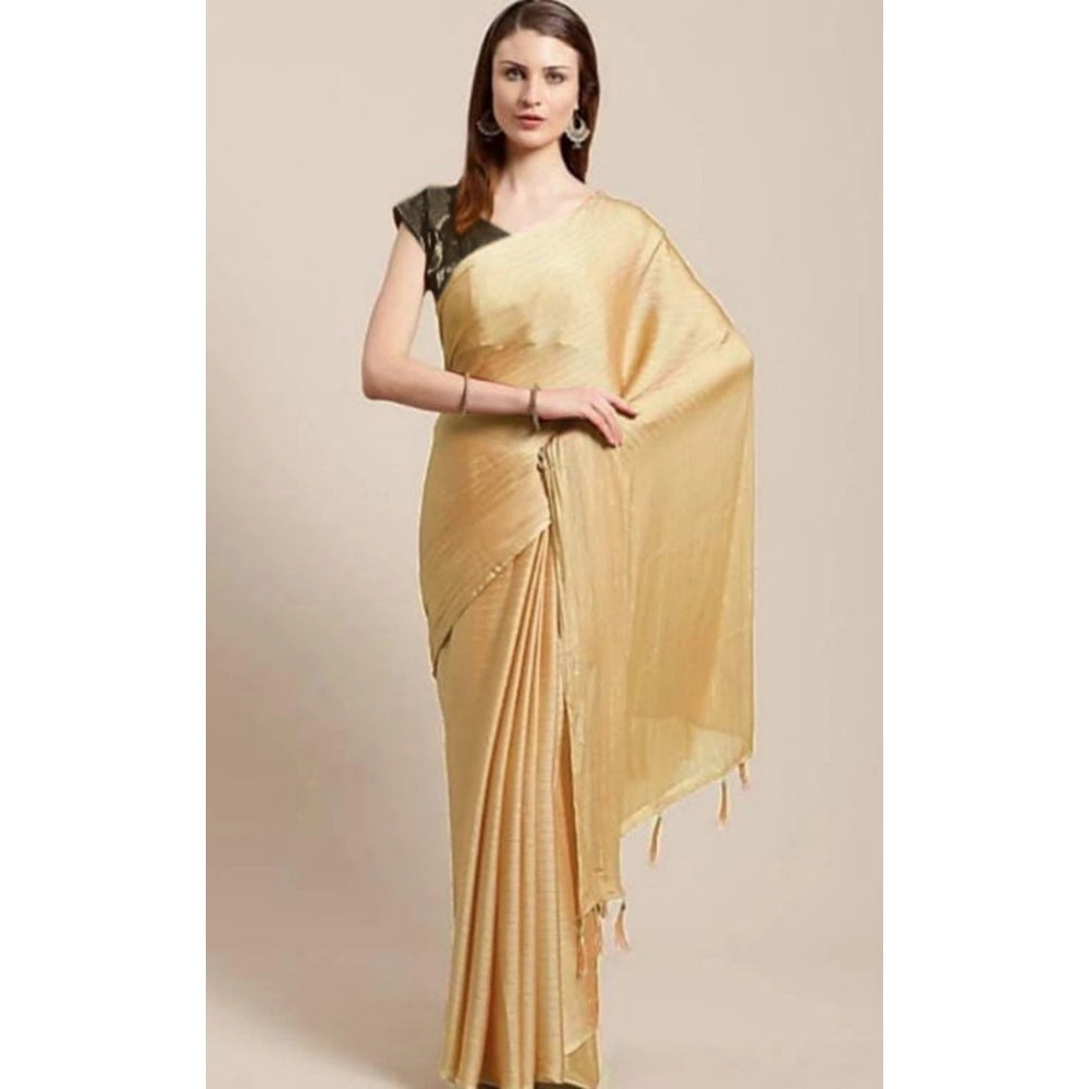 Cotton Silk Saree With Blouse