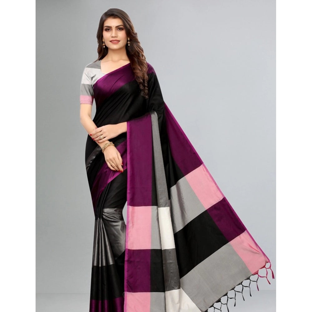 Cotton Silk Saree With Blouse