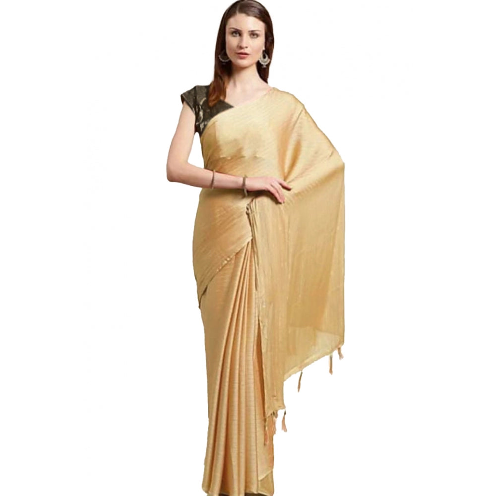 Cotton Silk Saree With Blouse