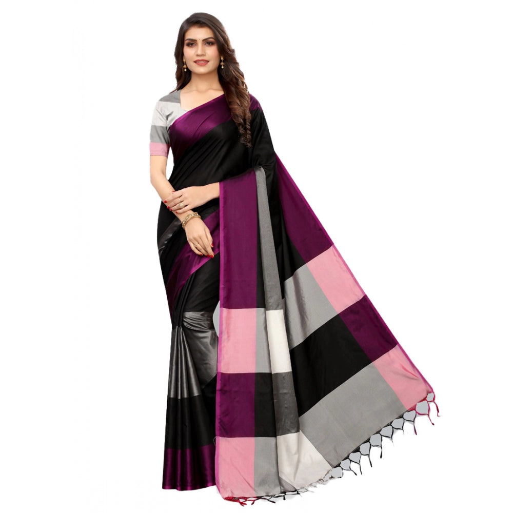 Cotton Silk Saree With Blouse