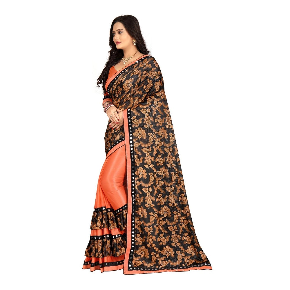 Lycra Blend Saree with Blouse