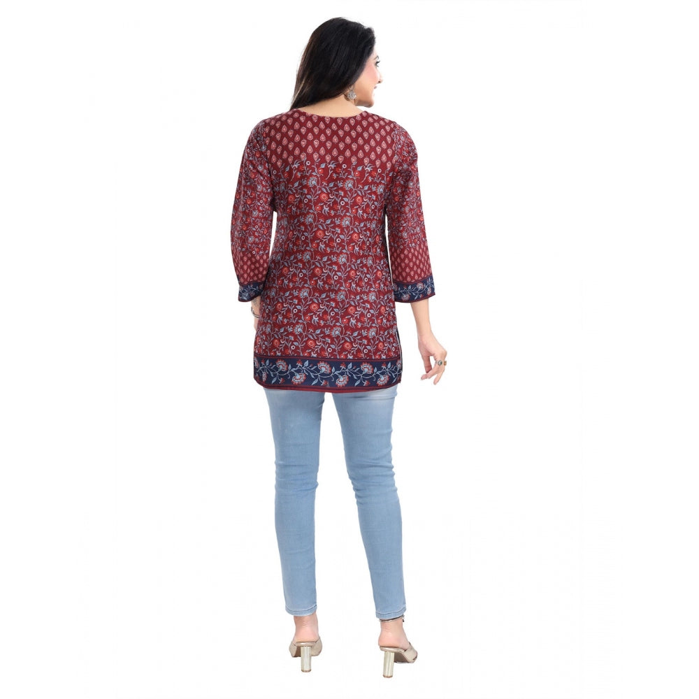 3/4th Sleeve Summer Cool Tunic Short Top