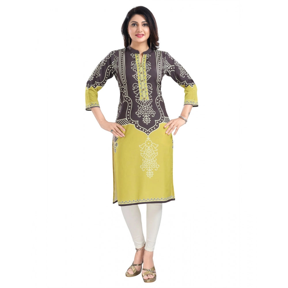 3/4th Sleeve Cotton Blend Tunic Long Kurti