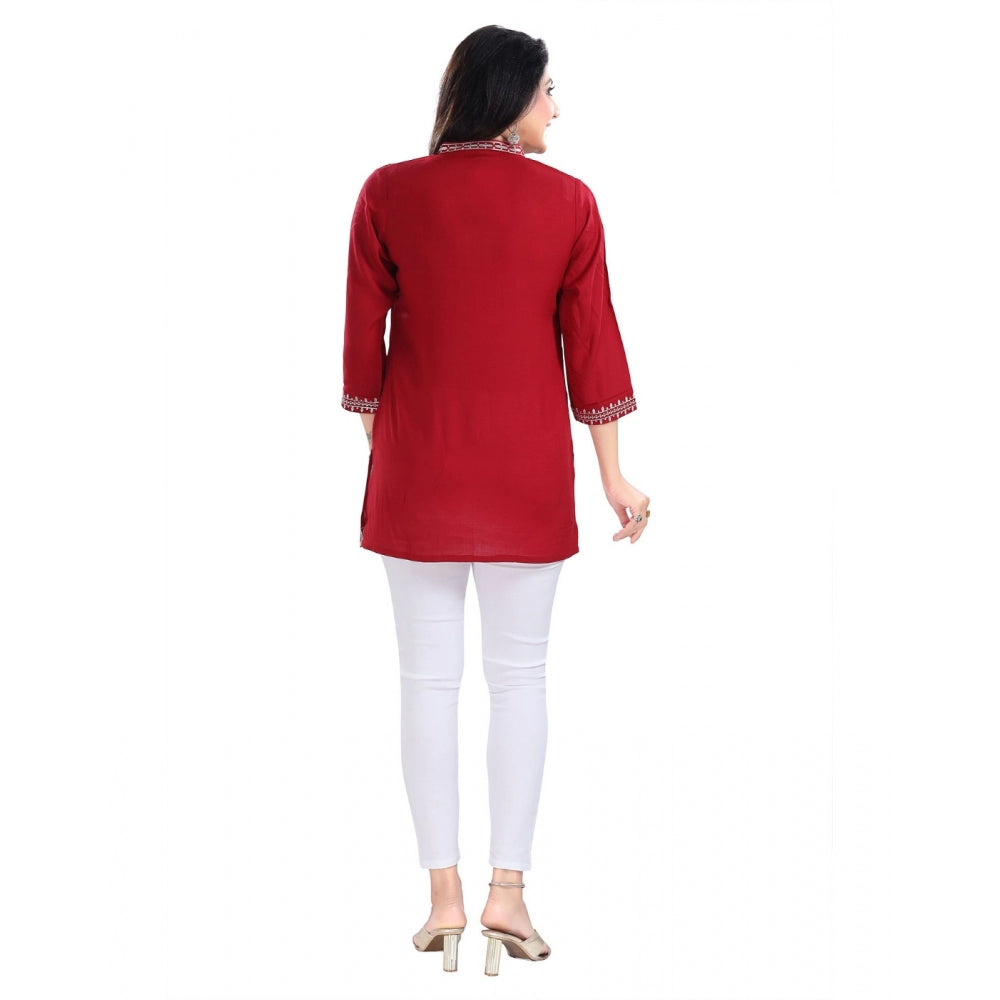 3/4th Sleeve Viscose Tunic Short Top