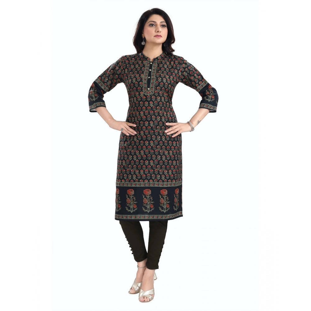 3/4th Sleeve Cotton Blend Tunic Long Kurti