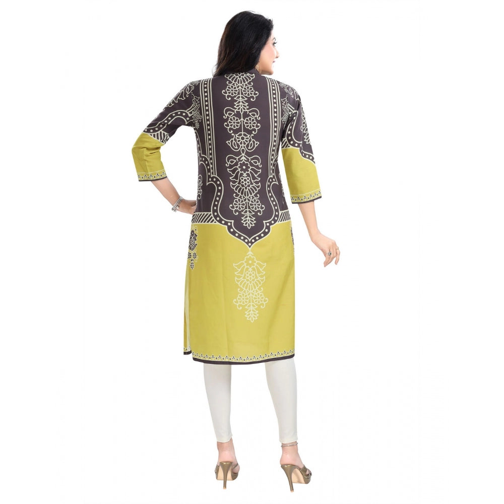 3/4th Sleeve Cotton Blend Tunic Long Kurti