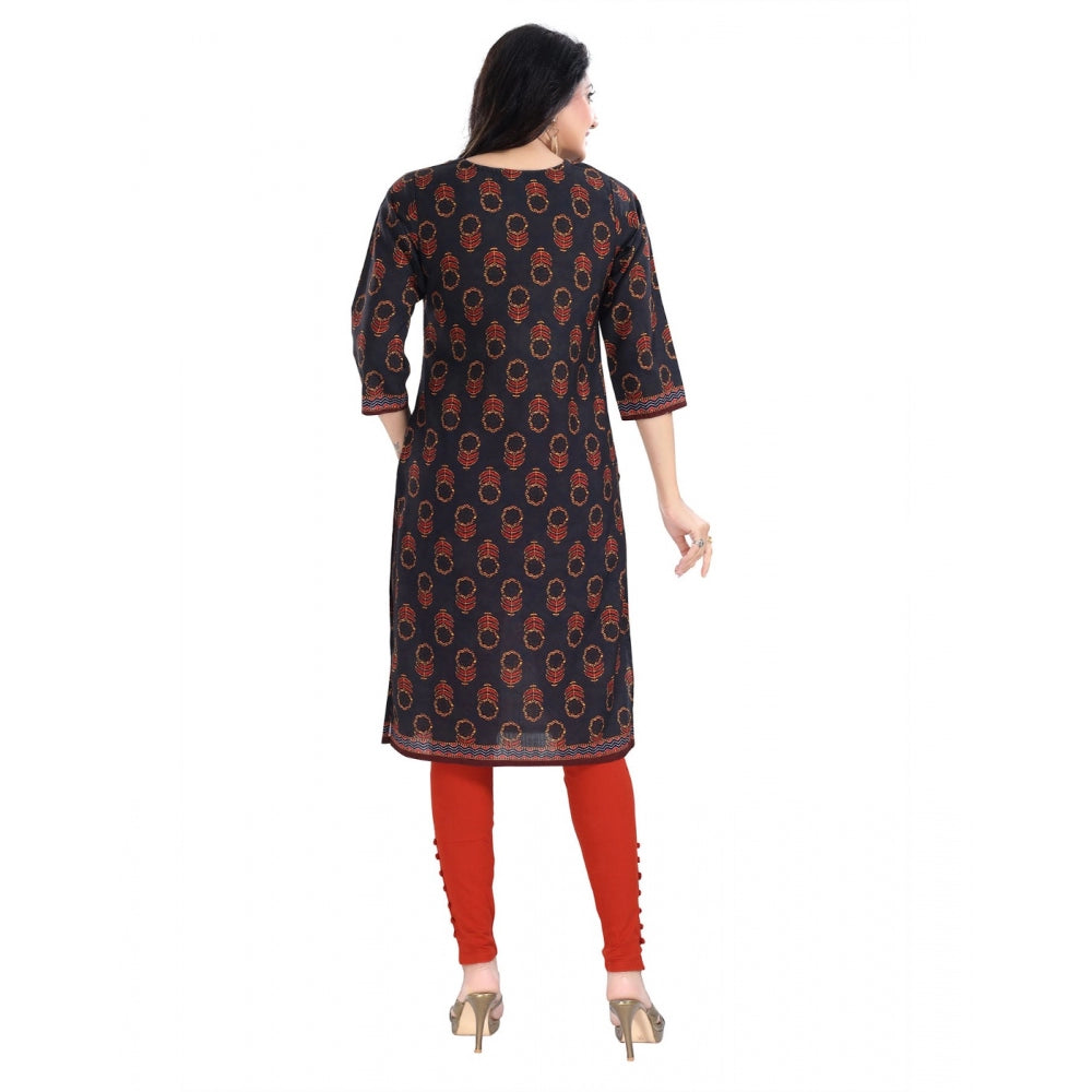 3/4th Sleeve Cotton Blend Tunic Long Kurti