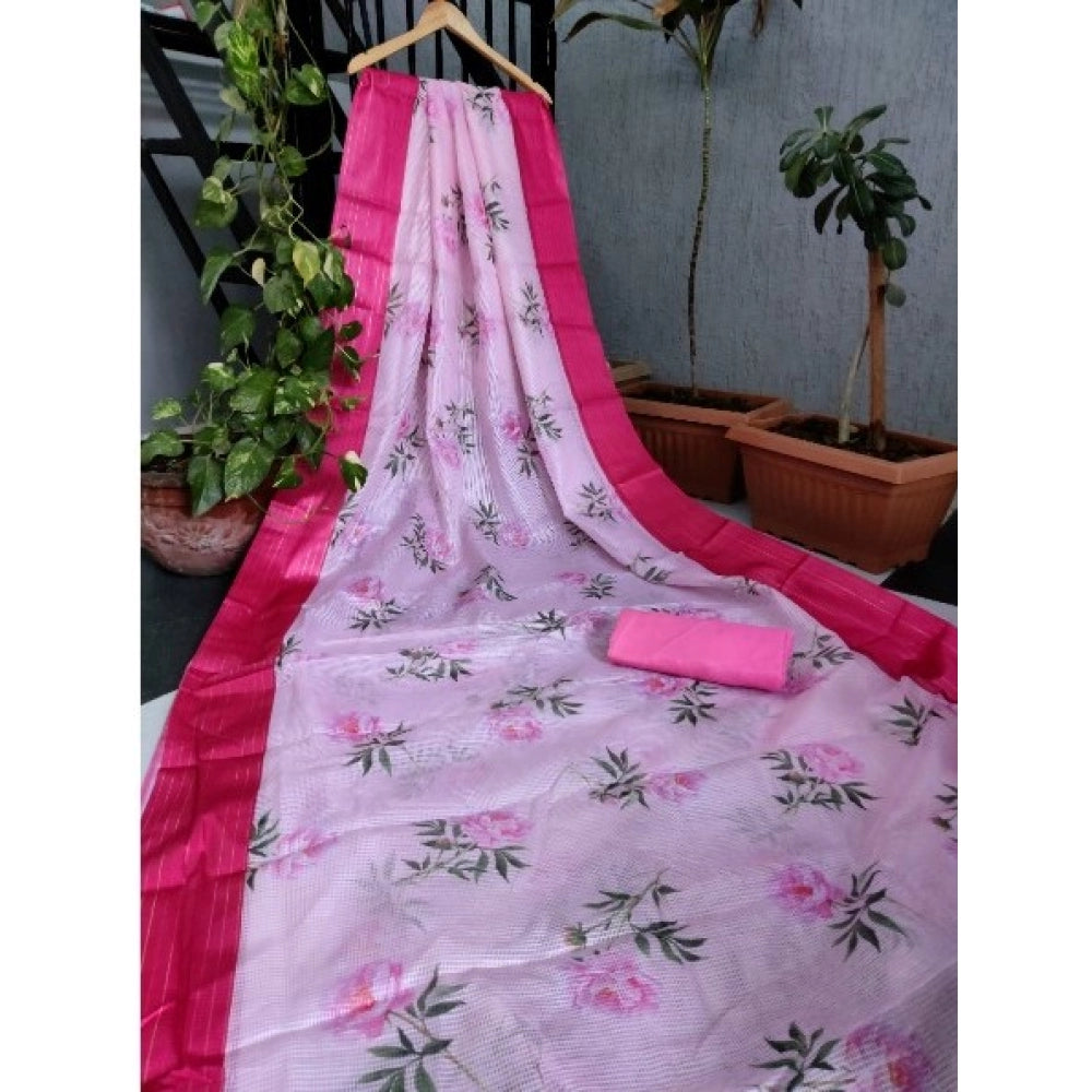 Kota Doria Digital Printed Sarees