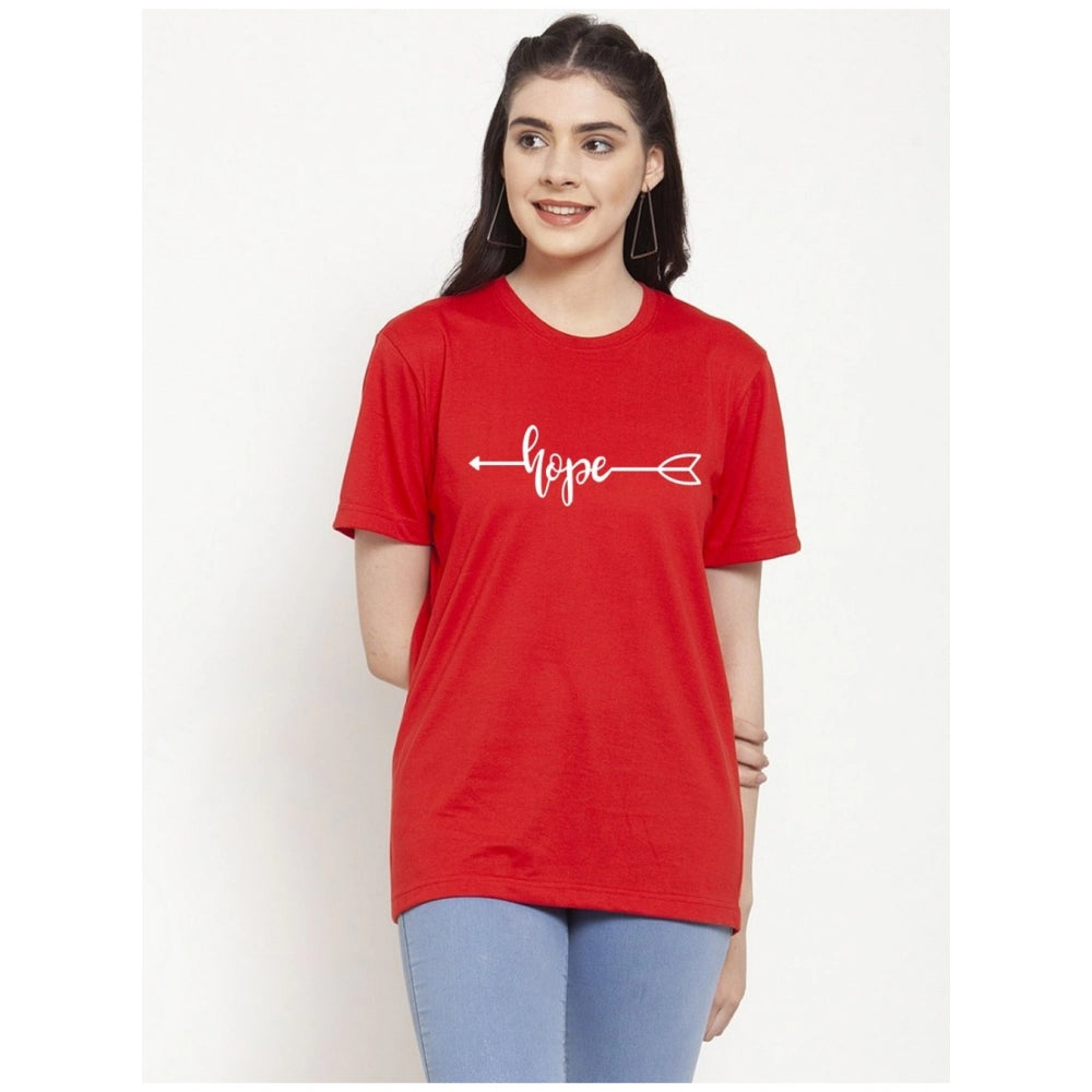 Cotton Blend Hope Printed T-Shirt