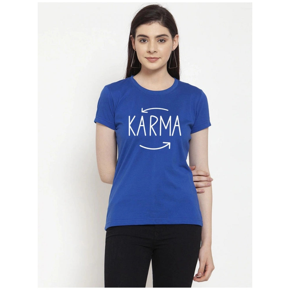 Cotton Blend Karma Printed T-Shirt