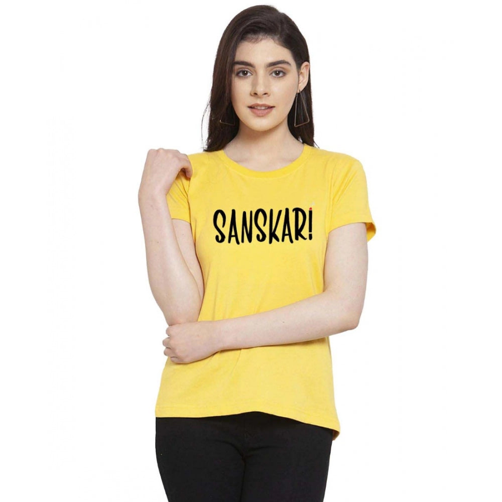 Cotton Blend Sanskari Printed T-Shirt