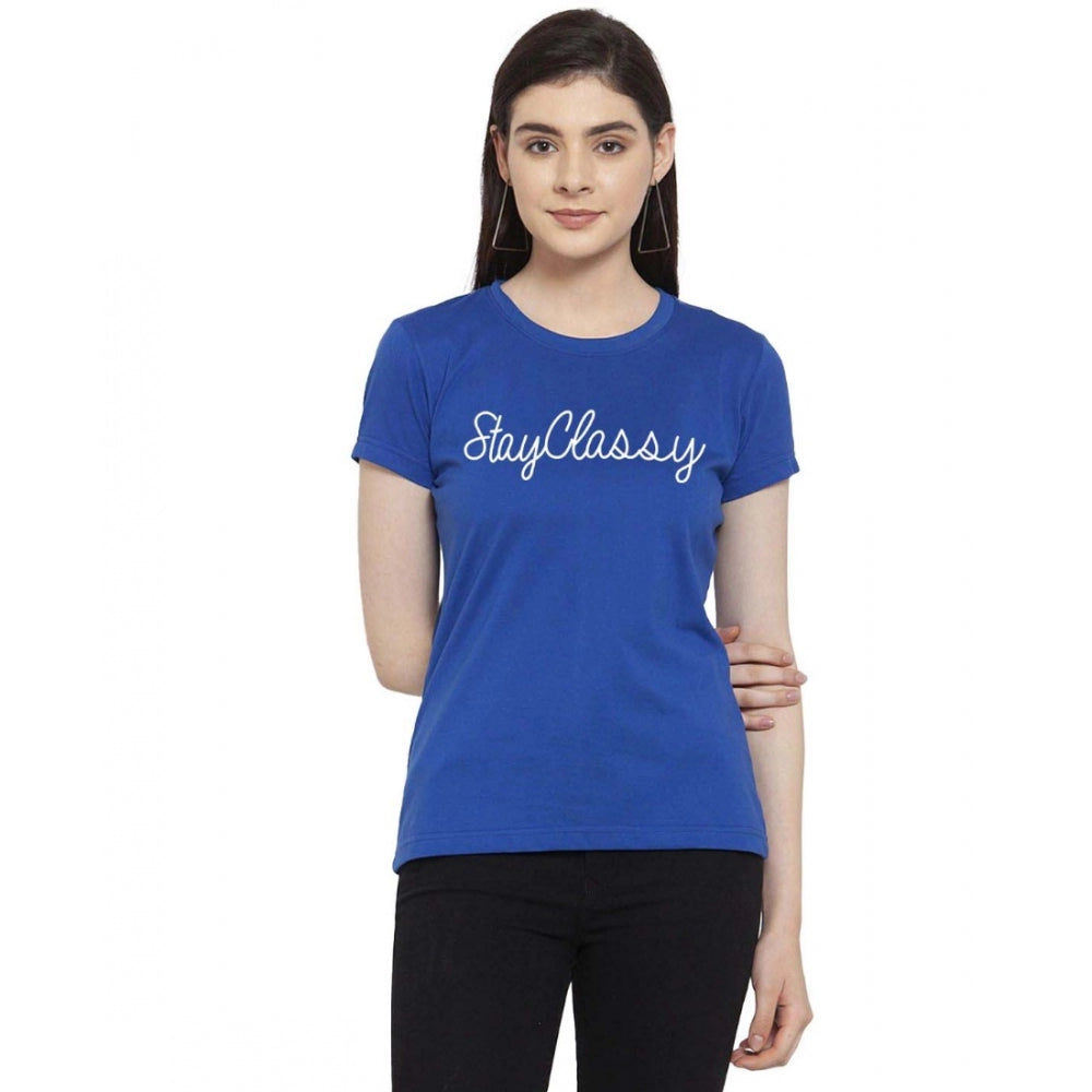 Cotton Blend Stay Classy Printed T-Shirt