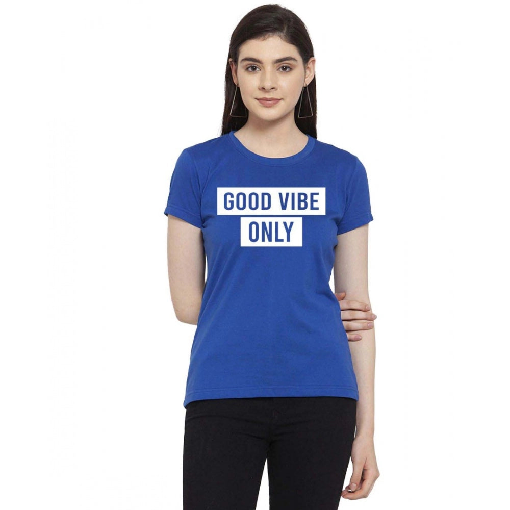 Cotton Blend Good Vibe Only Printed T-Shirt